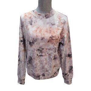 RBX Live Live Active Women's Tie Dye Brown Beige Multi Long Sleeve Top Medium